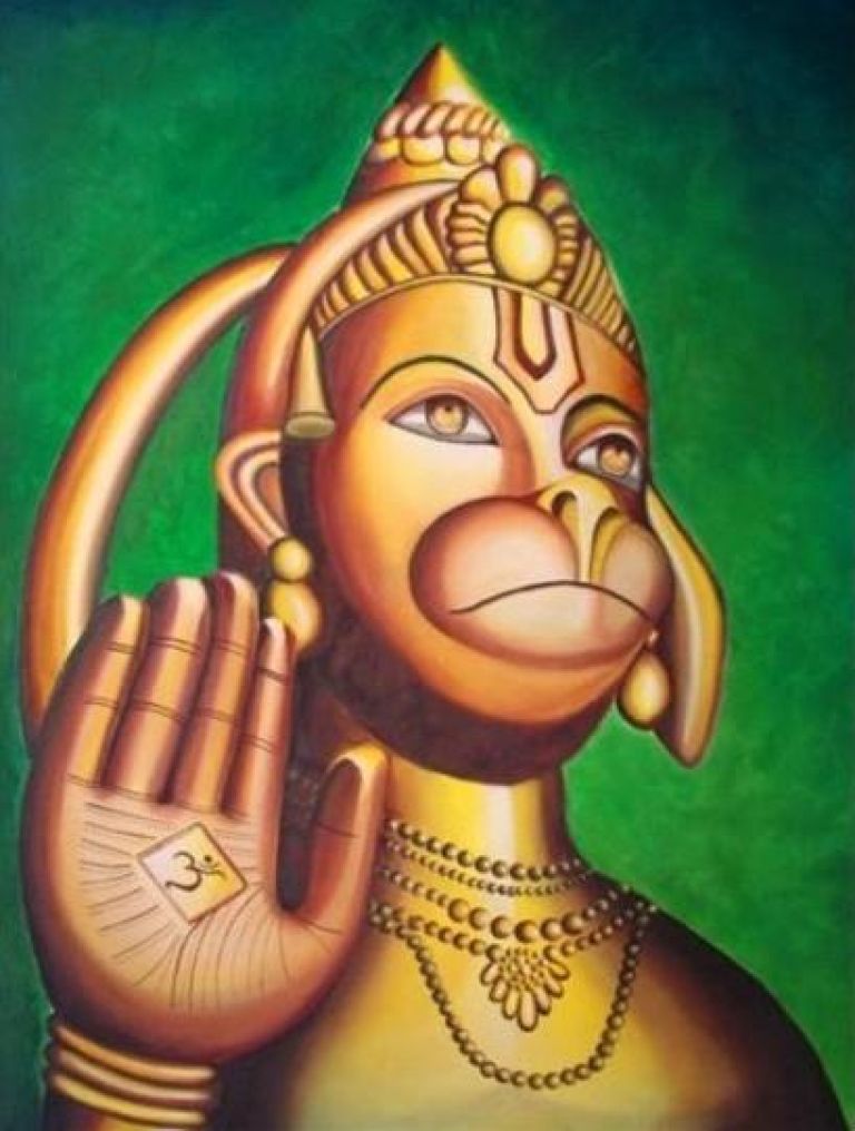 Over Astrid schilderij Hanuman